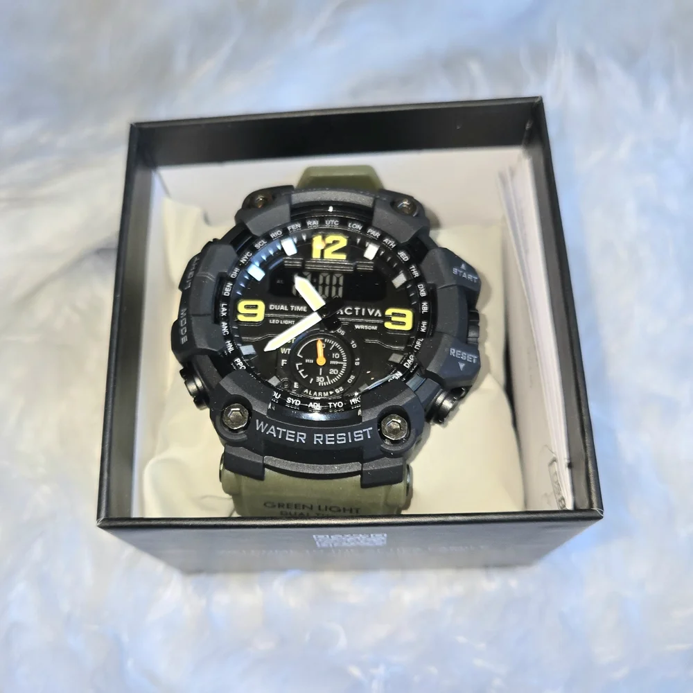 Ativa Men's X Invicta Black Ops 56mm Green And Black Watch